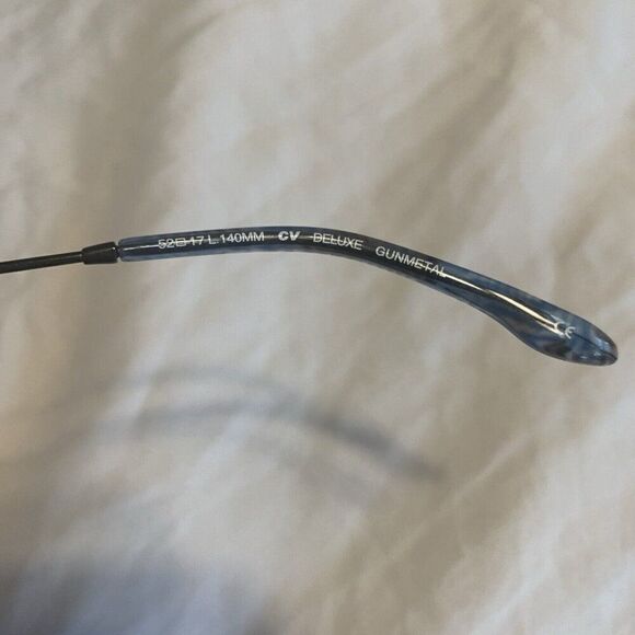 Bcbg Maxazria New Deluxe Gunmetal Blue Round Circle Sunglasses - Picture 4 of 5